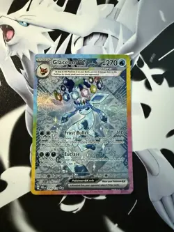Pokemon TCG Prismatic Evolutions Glaceon EX Card 150/131 Near Mint Condition - Image 1