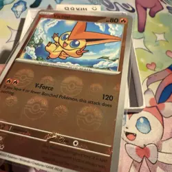 Victini 012/086 S&V Black Bolt Reverse Holo Pokeball Pattern Rare Pokemon Card - Image 2