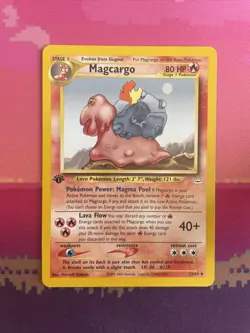 Pokemon Card Magcargo Neo Revelation 1st Edition Uncommon 33/64 Near Mint - Image 1