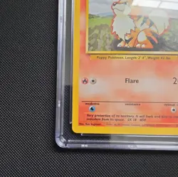 1999 POKEMON TCG BASE SET UNLIMITED 28/102 GROWLITHE GRADED 9.5 RARE VINTAGE - Image 4