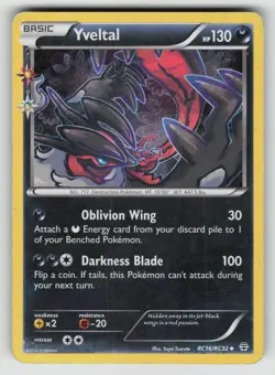 Yveltal RC16/RC32 Uncommon Generations Pokemon Moderately Played - Image 1