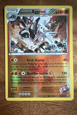 Team Magma's Aggron 14/34 Double Crisis Holo LP Pokemon Card - Image 1