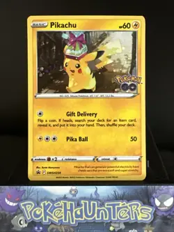 Pokemon Card Pikachu SWSH234 SWSH Black Star Promo Pokemon Go Near Mint - Image 1