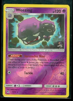 Pokemon WEEZING 29/68 Hidden Fates RARE Rev Holo - - MINT - Image 1