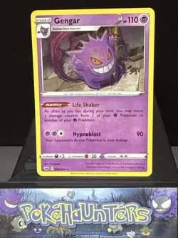 Pokemon Card Gengar 085/202 Sword & Shield Base Set Holo Rare Near Mint - Image 1