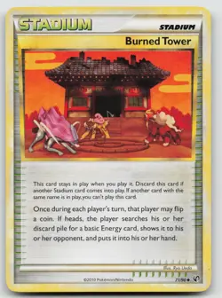 Burned Tower 71/90 HGSS Undaunted Pokemon LP - Image 1