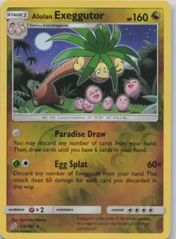 Alolan Exeggutor 115/181 Rare Team Up Pokemon Near Mint - Image 1