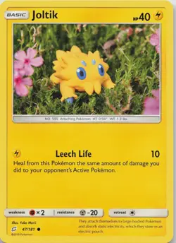 Joltik 47/181 Team Up Pokemon Yuka Morii NM - Image 1