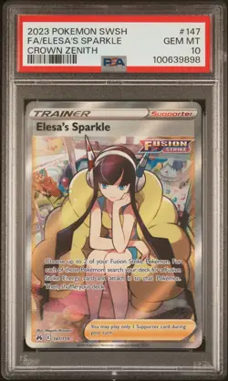 Fa/Elesa'S Sparkle Pokemon Sword And Shield Crown Zenith 147 NM PSA 10 - Image 1