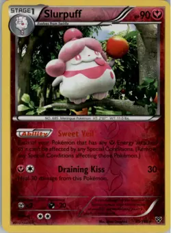 Slurpuff 95/146 Reverse Holo Rare Pokemon Card XY Base Set Damaged - Image 1