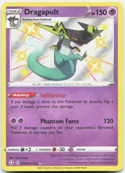 Dragapult SV062/SV122 Shiny Rare Shining Fates Shiny Vault Pokemon Holo NM - Image 1