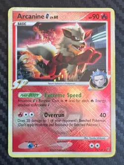 Pokemon TCG Arcanine G 15/147 League Promo 015/147 Reverse Holo DMG - Image 1