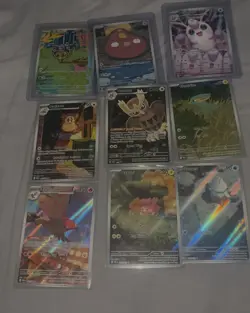 Pokemon TCG Illustration Rare S&V/Mega Evolution 9 Card Lot - Image 1