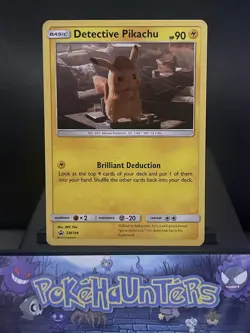 Pokemon Card Detective Pikachu SM194 Black Star Promo Cosmos Holo Near Mint - Image 1