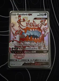 Pokemon Guzzlord GX SV71/SV94 Hidden Fates Shiny Vault Shiny Holo GX HP 210 - Image 1