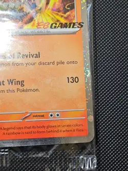 HO-OH 010/086 CHAOS RISING POKEMON PROMO EBGAMES STAMPED 3 PARTIAL SWIRLS - Image 5