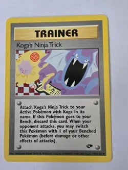 Pokemon TCG Gym Challenge Koga's Ninja Trick Card 115/132 Unlimited - Image 1