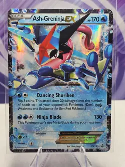 Pokemon TCG Ash-Greninja EX XY133 XY Holo Promo Card English - Image 1