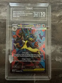 TAG 10 Mega Lucario Ex 160/132 ME01 Mega Evolution Ultra Rare Holo Eng 2025 - Image 1