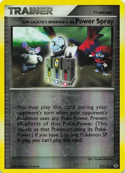 Team Galactic's Invention G-103 Power Spray 117/127 Platinum Pokemon Rev Holo MP - Image 1