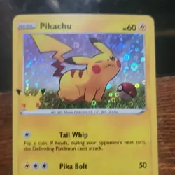 Pokemon Pikachu Black & White BW54 Promo Holo 60 HP Basic (English) 2020 - Image 2