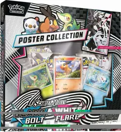 Pokemon * Black Bolt & White Flare * SV10.5 Poster Collection (x4) Booster Packs - Image 1