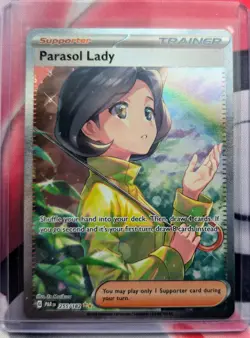 Parasol Lady 255/182 Sv04: Paradox Rift Holo SIR Pokemon TCG Card NMM Condition - Image 2