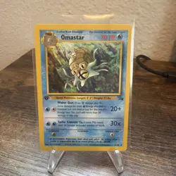 Omastar 40/62 Uncommon Fossil Pokemon 1st Edition LP - Image 1