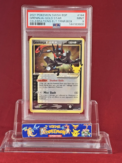 2021 Pokemon Celebrations GRENINJA Gold Star Promo Card SWSH144 Fresh PSA 9 - Image 1