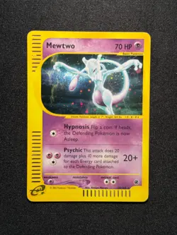 2002 Pokemon Expedition Mewtwo 20/165 Holo Rare e-Reader English HP - Image 1