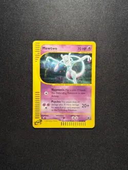 2002 Pokemon Expedition Mewtwo 20/165 Holo Rare e-Reader English HP - Image 3