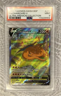 Charizard V SWSH260 Full Art Holo Black Star Promo Card PSA 9 Mint Pokemon TCG - Image 1