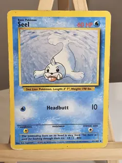 Pokemon TCG Seel Card 41/102 Base Set Unlimited Regular MP - Image 1