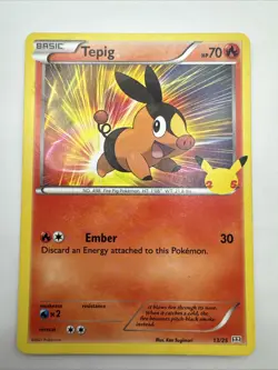 Tepig 13/25 - McDonald's Collection 2021 - Promo Unlimited Pokemon Card - NM - Image 1