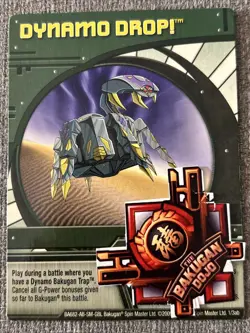Bakugan New Vestroia | Dynamo Drop 🟢 Green Ability Card | Haos Dynamo | 1/3ab - Image 1