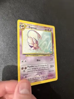 Espeon Neo Discovery Holo Rare Card 1/75 LP/MP Condition - Image 3