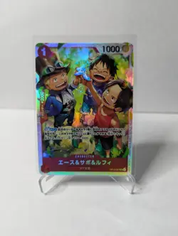 Ace & Sabo & Luffy SR OP13-007 Carrying on His Will ONE PIECE Card Game Japanese - Image 1