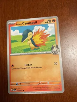 Ethan's Cyndaquil 032/182 Destined Rivals Regular Pokemon TCG Card - Image 1