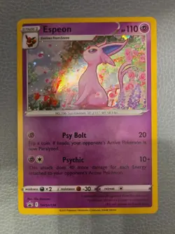 Pokemon Espeon SWSH174 Cosmo Holo Black Star Promo Card Near Mint - Image 1