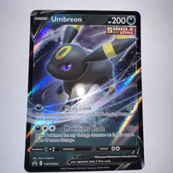 Pokemon Umbreon V SWSH203 Promo Holo Single Strike 200HP Sword & Shield Card - Image 1