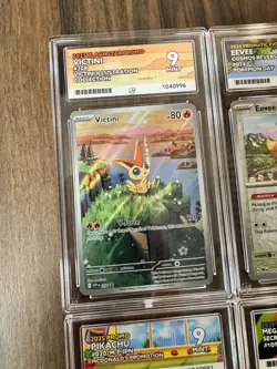 ACE 9 Bundle x6 Pokemon TCG Graded Cards Bundle Inc Charizard Eevee Pikachu ✅ - Image 3