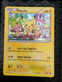 Pikachu Pokemon TCG XY95 Promo Holo Black Star Holo Card - Image 1
