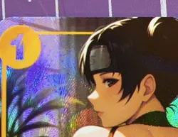 Tenten One-Piece Naruto Anime Textured Holographic Card - Image 1