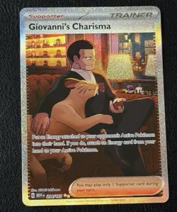 Pokemon Giovanni's Charisma Card 204/165 Special Illustration Rare NM or Better - Image 1