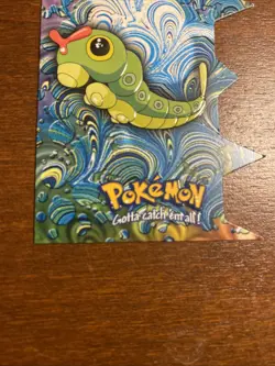 2000 TOPPS Pokemon #10 Caterpie Stage 1 Die Cut Embossed card EV1 of 12 - Image 3