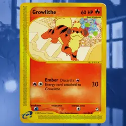 2002 Growlithe Aquapolis #51/147 Non-Holo Pokemon Card Very Rare ☆Lightly Played - Image 1