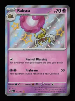 Rabsca 163/091 Holo SV: Paldean Fates Pokemon Card - Image 1
