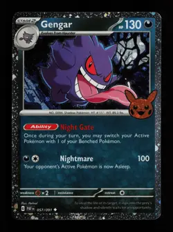 Gengar (Cosmos Holo) 057/091 Holo Rare Trick or Trade BOOster 2024 Pokemon Cards - Image 1