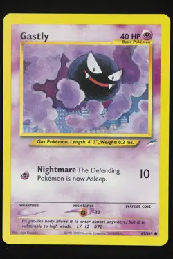 Gastly - 65 - Neo Destiny - Pokemon Card - Near Mint - Image 1