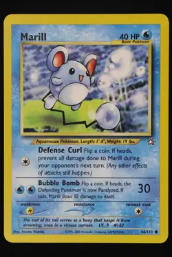 Marill - 66 - Neo Genesis - Pokemon Card - Lightly Played - Image 1